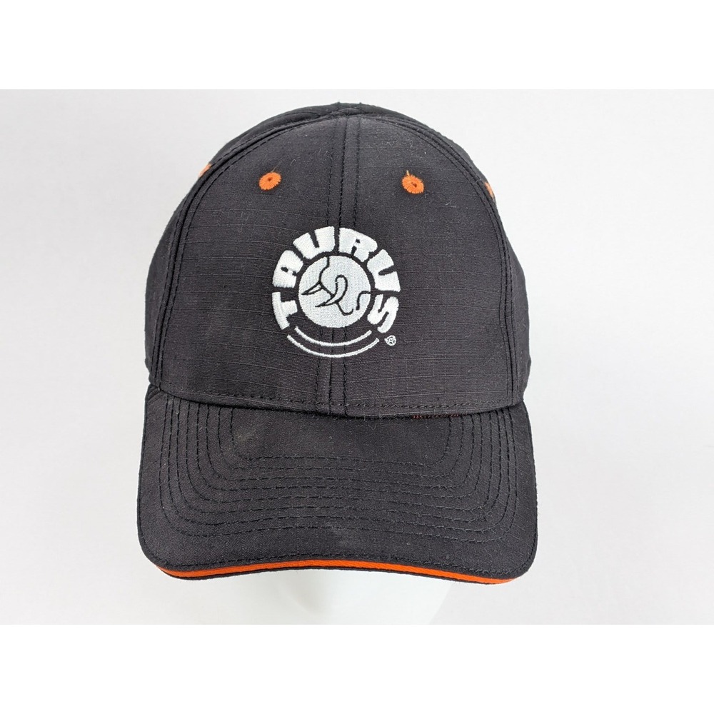 Taurus Carry On Baseball Cap Black Orange Ripstop Cotton Adjustable Hat OSFM
